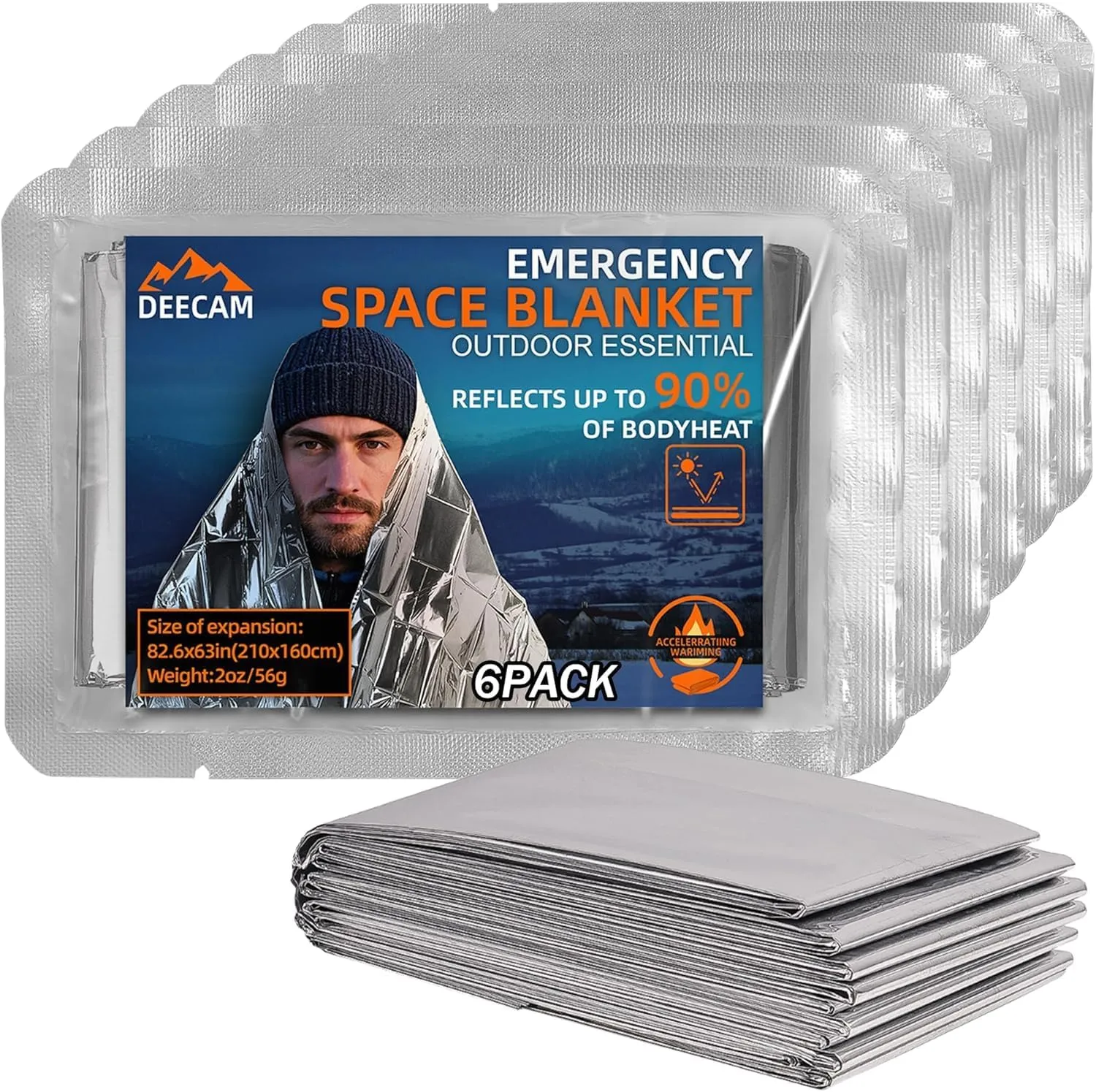 Saco de Dormir Emergencia Aluminio Impermeable Ultraligero